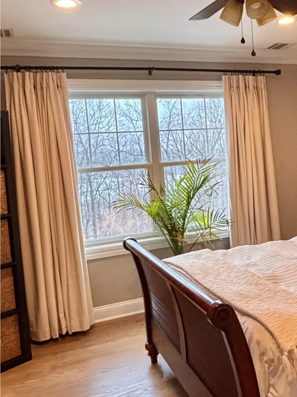 Custom Drapery Ivory Velvet Window Treatments 50x84 Blackout Curtains